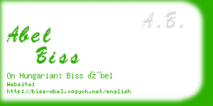 abel biss business card